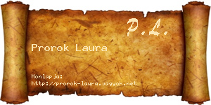 Prorok Laura névjegykártya