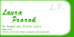 laura prorok business card